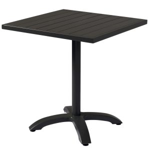 Tavolo Calipso Contract - Alluminio Con Piano Listelli - 70 X 70 Cm - Verniciato Epoxy Color