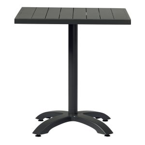 Tavolo Calipso Contract - Alluminio Con Piano Listelli - 70 X 70 Cm - Verniciato Epoxy Color