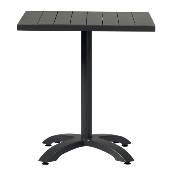 Tavolo Calipso Contract - Alluminio Con Piano Listelli - 70 X 70 Cm - Verniciato Epoxy Color