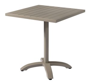 Tavolo Calipso Contract - Alluminio Con Piano Listelli - 70 X 70 Cm - Verniciato Epoxy Color