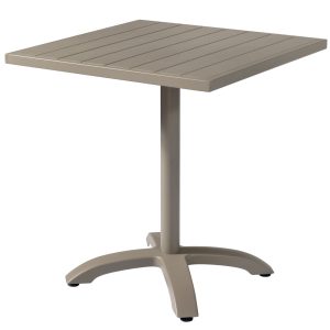 Tavolo Calipso Contract - Alluminio Con Piano Listelli - 70 X 70 Cm - Verniciato Epoxy Color