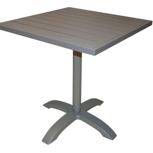 Tavolo Calipso Contract - Alluminio Con Piano Listelli - 70 X 70 Cm - Verniciato Epoxy Color