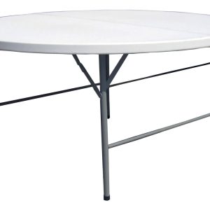 Tavolo Pieghevole Catering - Piano In Polietilene Alta Densità - Tondo Ø 150 Cm - Tubo Ø 28 X 1 Mm