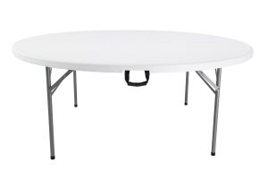 Tavolo Pieghevole Catering - Piano In Polietilene Alta Densità - Tondo Ø 180 Cm - Tubo Ø 28 X 1 Mm