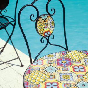 Tavolo Mosaico Diam. 55 - Disegno Maiolica 1 Pz