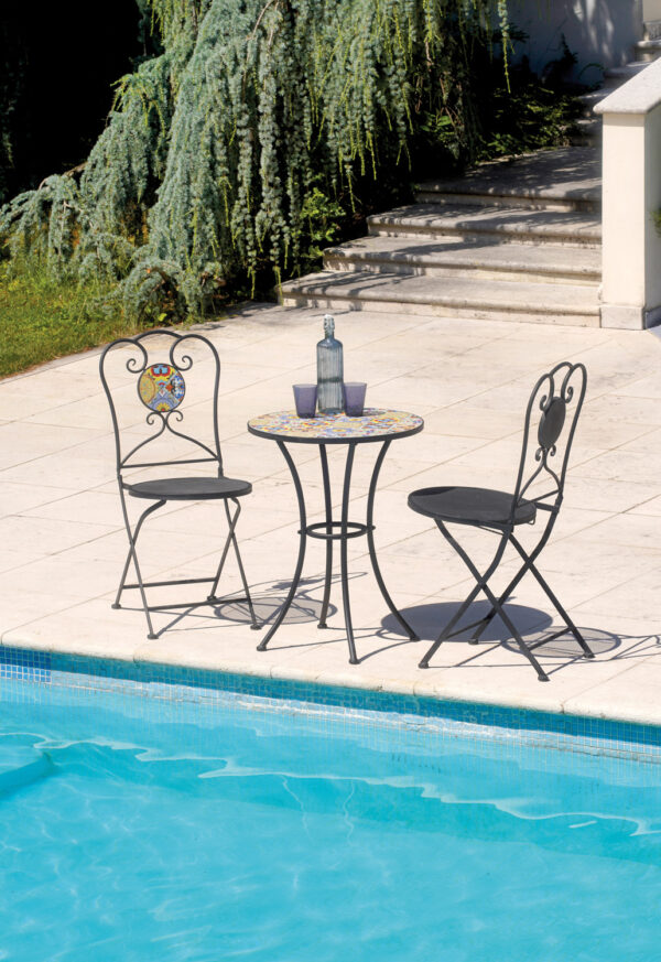 Tavolo Mosaico Diam. 55 - Disegno Maiolica 1 Pz