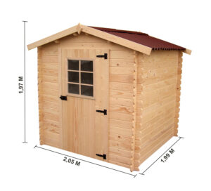 Ricovero attrezzi Alpina, tavole di abete rosso da 20 mm. con pavimento.