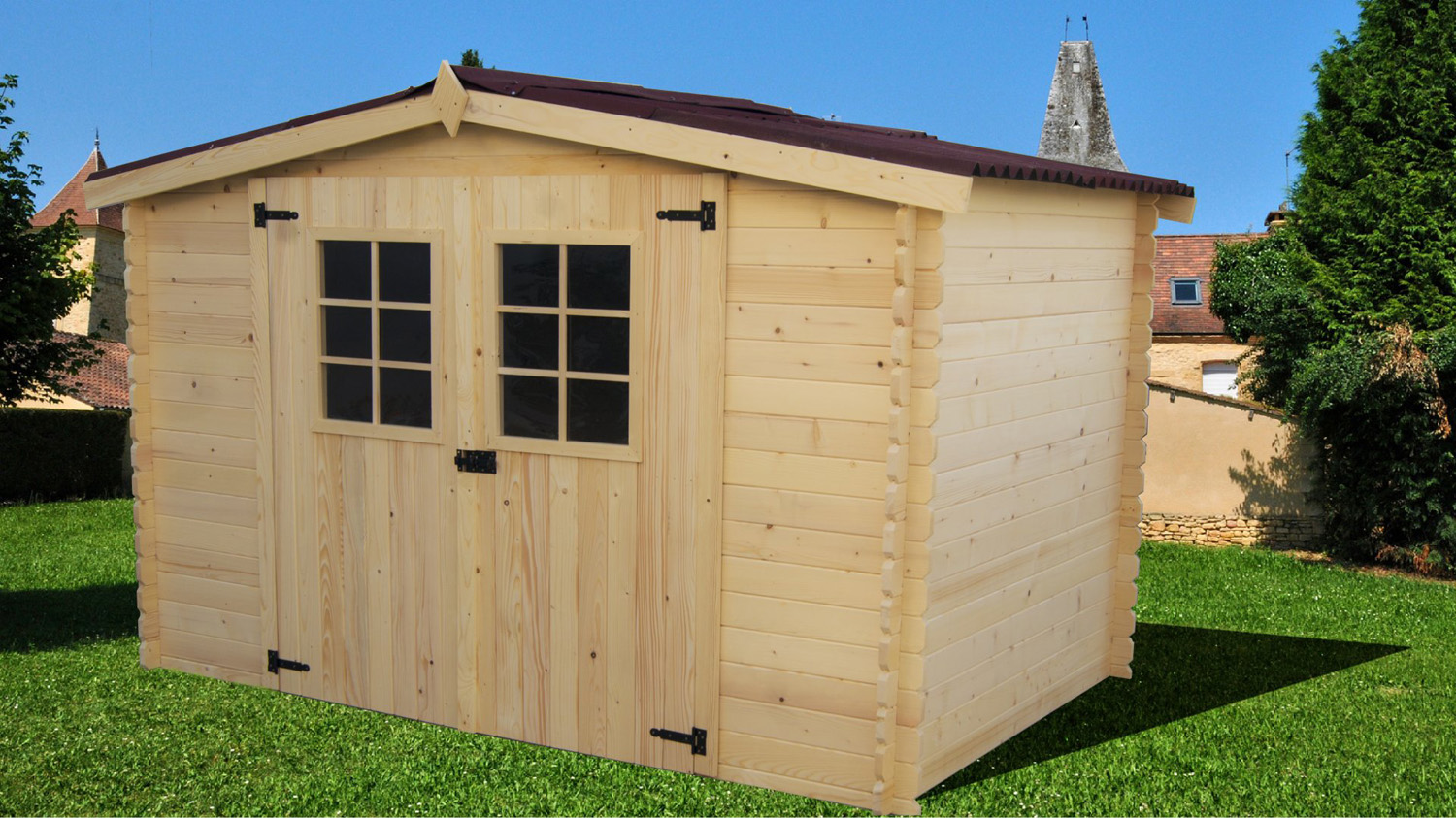 Ricovero attrezzi Alpina, tavole di abete rosso da 20 mm. con pavimento.