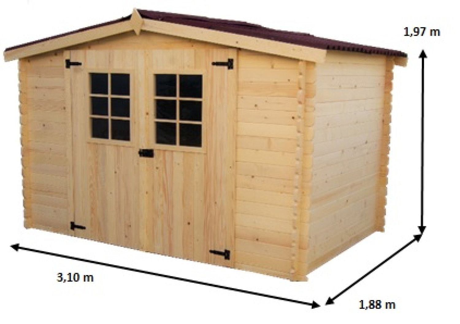 Ricovero attrezzi Alpina, tavole di abete rosso da 20 mm. con pavimento. - immagine 3