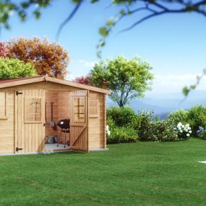 Casa Barone in abete rosso, assi da 28 mm.