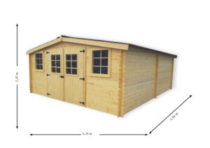 Rifugio Barone in abete rosso, tavole da 28 mm.