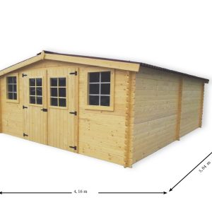 Rifugio Barone in abete rosso, tavole da 28 mm.