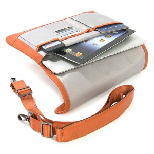 Borsa in vera pelle per Ultrabook, Ipad e tablet fino a 11"
