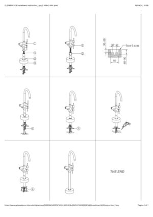 Colonna vasca a pavimento