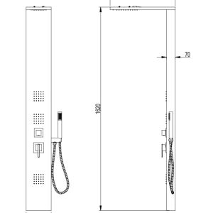 Colonna in acciaio multifunzione di design Sphera