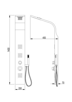 Colonna in alluminio opaco Sphera