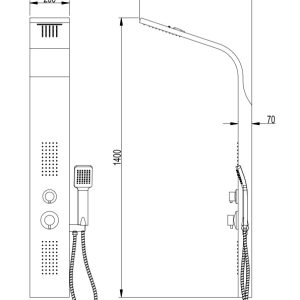 Colonna in alluminio opaco Sphera