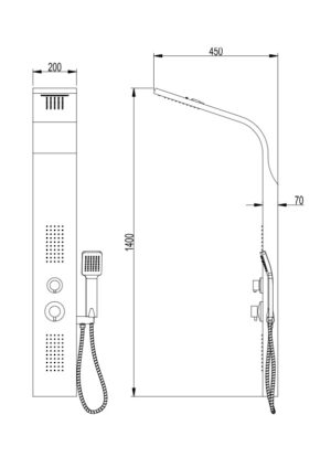 Colonna in alluminio opaco Sphera