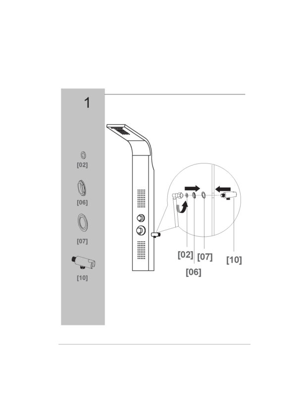 Colonna in alluminio opaco Sphera