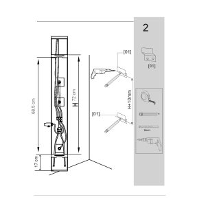 Colonna in alluminio opaco Sphera