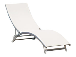 Lettino Onda Alluminio Bianco/Text 1 Pz