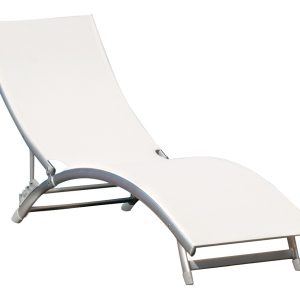 Lettino Onda Alluminio Bianco/Text 1 Pz