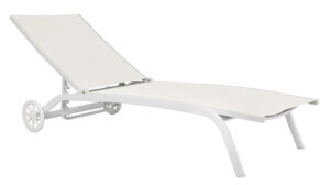 Lettino In Alluminio Con Ruote E Tesssuto 2X1  - 5 Posiz 1 Pz