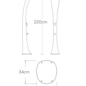 Colonna solare da esterno piscina in HDPE Sphera