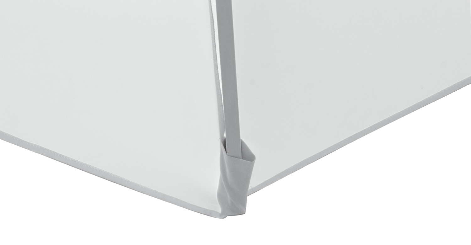 Ombrellone 3X3 Push Up - Fusto Bianco - Telo Bianco 1 Pz - immagine 4
