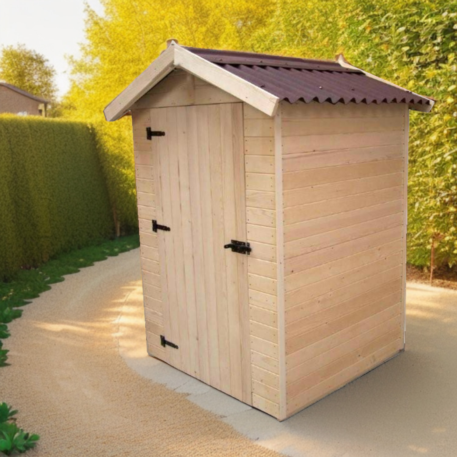 Casetta Eden con pannelli in abete da 16 mm., con pavimento e WC a secco. - immagine 4