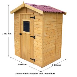 Casetta con pannelli in abete da 16 mm.