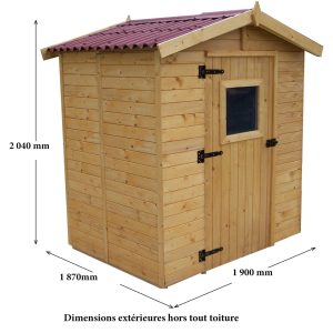 Casetta con pannelli in abete da 16 mm.