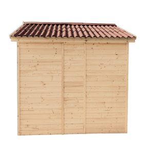 Casetta con pannelli in abete rosso da 16 mm. senza pavimento.