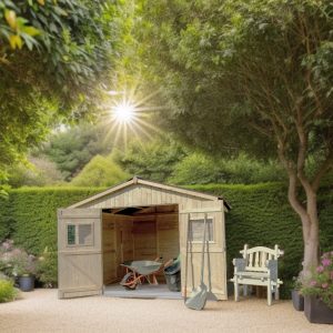 Casetta con pannelli in abete rosso da 16 mm. senza pavimento.