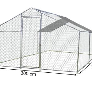 Recinto con rete metallica in acciaio per 7-9 animali
