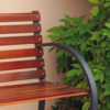 Cheonda - Panca Piccadilly tubo metallo e legno rovere Greenwood