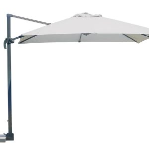 Ombrellone  Roma  Maniglione Palo Lat. Antracite Con Mezza Base - Made In Italy 2 Pz