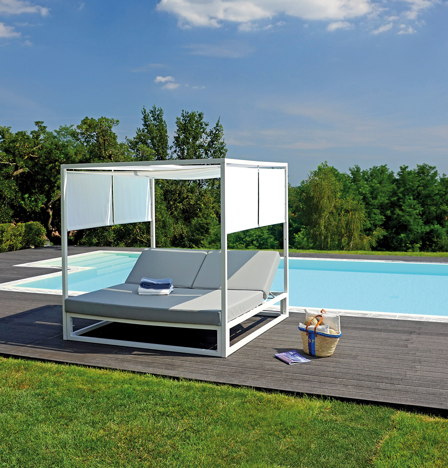 Baldacchino matrimoniale 195X195X200 in alluminio Greenwood