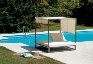 Baldacchino matrimoniale 195X195X200 in alluminio tortora Greenwood