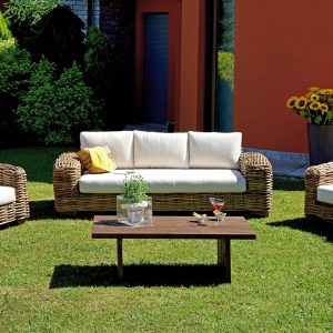 Set Bangalore Rattan Gigante Nat/Cusc Ecru' 4 Pz