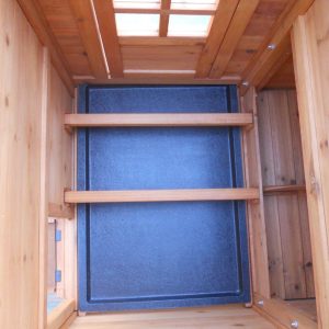 Pollaio grande a doppio corpo, in legno, per 5-8 polli.