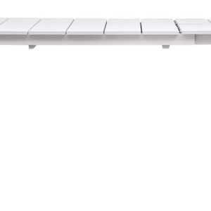 Tavolo Nettuno - Allungabile  200/300 X 100 Cm - Piano A Doghe In Alluminio - Allungo Con Gambe Scorrevoli