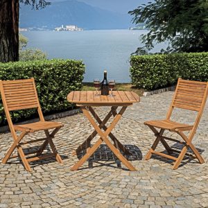 Tavolo piombino In acacia pieghevole 80X80 Greenwood