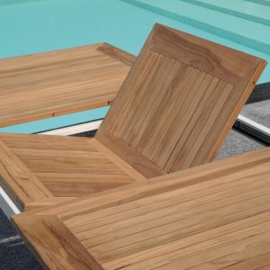 Tavolo Fuerteventura 150/210X90 in alluminio e teak Greenwood