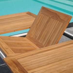 Tavolo Fuerteventura 150/210X90 in alluminio e teak Greenwood