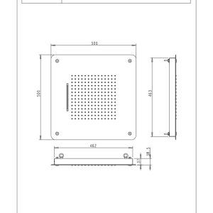 Soffione in acciaio a soffitto Sphera italia