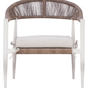 Set Milano - Composto Da 2 Poltrone, 1 Divano E Un Tavolino Con Piano A Doghe Di Alluminio 100 X 55 X 45 Cm - Struttura In Alluminio B - Seduta E Schienale In Twist Wicker Ø 5 Mm Paglia - Cuscini Sfoderabili