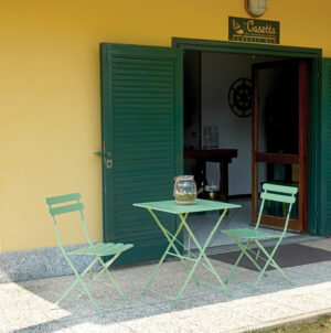 Tavolo Bistro' 60X60 In Ferro Verde 1 Pz