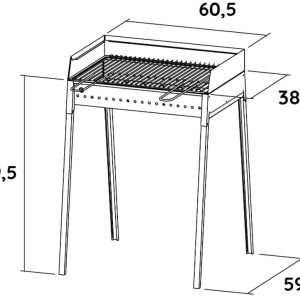 Barbeque Vesuvio 60x40
