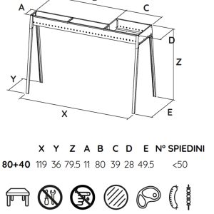 Barbeque Torino grill 80+40